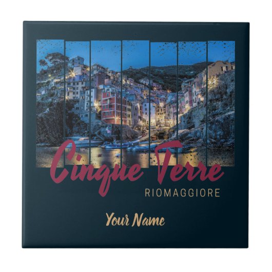 シンクテレリオマッジョーレイタリアンヴィンテージ土産 タイル (正面)