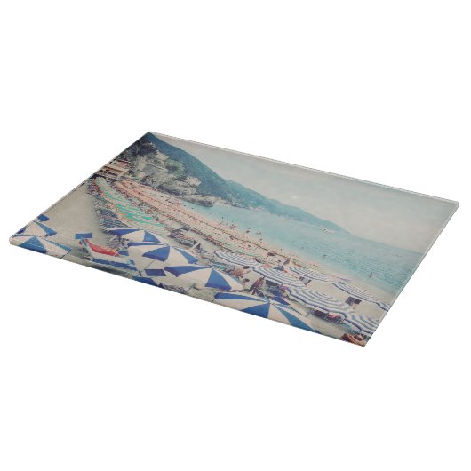 シンクテレーイタリアおもしろいビーチ風光明媚な旅行写真 カッティングボード (角)