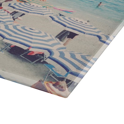 シンクテレーイタリアおもしろいビーチ風光明媚な旅行写真 カッティングボード (角)