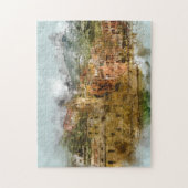 シンクテレーイタリアビーチアマルフィコースト建物 ジグソーパズル (縦)