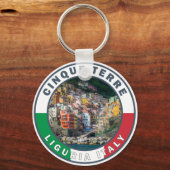 シンクテレーイタリア水彩ヴィンテージサークル キーホルダー (正面)