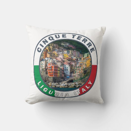 シンクテレーイタリア水彩ヴィンテージサークル クッション (正面)