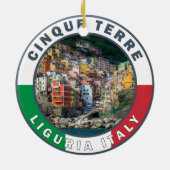 シンクテレーイタリア水彩ヴィンテージサークル セラミックオーナメント (裏面)