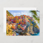 シンクテレーリグーリアイタリアシーサイカラフルドハウスズ ポストカード (正面/裏面)