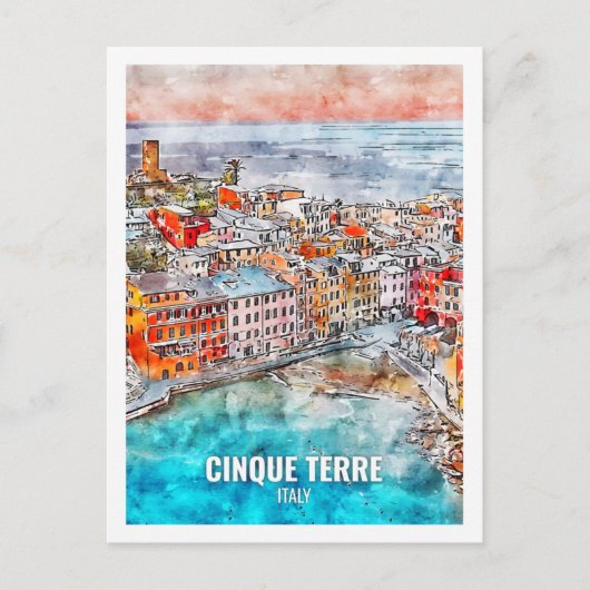 シンクテレItaly有名な旅行プレイスウォーターカラー ポストカード (正面)