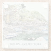 シンクテレItaly海の水の色のトラベイタリアンル ガラスコースター (裏面)