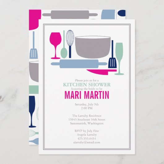 シンクブライダルシャワー以外のすべて 招待状 (正面/裏面)