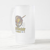 シンクレアクランバッジ フロストグラスビールジョッキ (正面左)