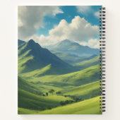 シンクレアレッドタータンチェックスカーフ付きハイランド牛 ノートブック (裏面)