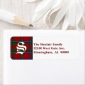 シンクレア伝統的タータンチェックプレイドモノグラム ラベル (インサイチュ)