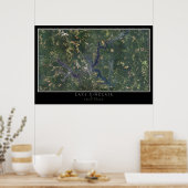 シンクレア湖ジョージア衛星ポスターマップ ポスター (キッチン)