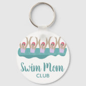 シンクロおもしろいー芸術的スイミング泳ぐ人ママ泳ぐ キーホルダー (正面)