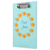 シンクロコーチ同期スイミングゴールドフィッシュかわいい クリップボード (左)