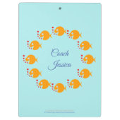 シンクロコーチ同期スイミングゴールドフィッシュかわいい クリップボード (裏面)