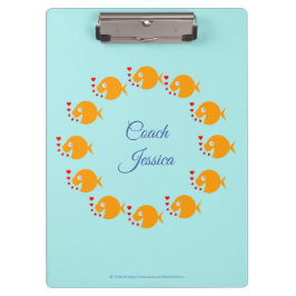 シンクロコーチ同期スイミングゴールドフィッシュかわいい クリップボード