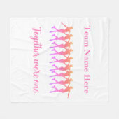 シンクロチーム姿スケートで滑る毛布 フリースブランケット (正面(横))