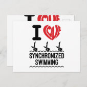 シンクロナイズドスイミングが大好き ポストカード (正面/裏面)