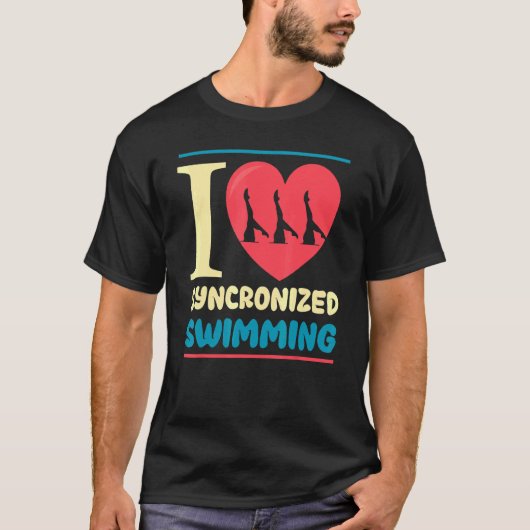 シンクロナイズドスイミングが大好き Tシャツ (正面)