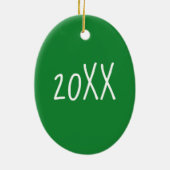 シンクロナイズドスイミンググリーンシンクロ泳ぐ人ガール セラミックオーナメント (裏面)