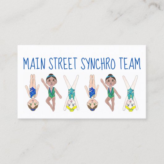 シンクロナイズドスイミングチームコーチ競技会 名刺 (正面)