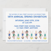 シンクロナイズドスイミングチームプールエキシビション 招待状 (正面)