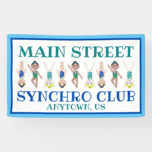 シンクロナイズドスイミングチームプールコーチクラブ 横断幕 (横)
