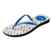 シンクロナイズドスイミングブルーシンクロ泳ぐ人ガール ビーチサンダル (アングル)