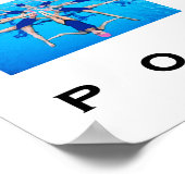 シンクロナイズドスイミング泳ぐ人 ポスター (角)