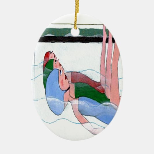 シンクロナイズドスイミング セラミックオーナメント (正面)