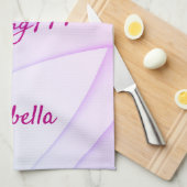 シンクロナイズドスケートで滑るタオル(紫) キッチンタオル (四つ折り)