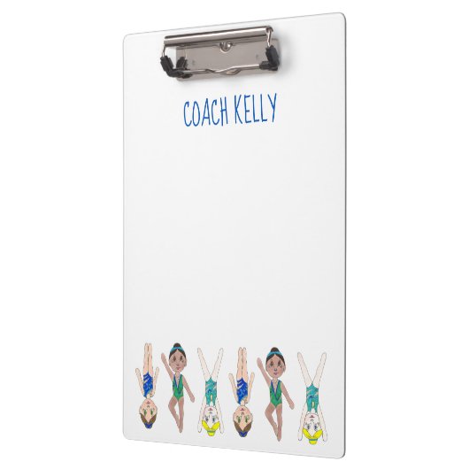 シンクロパーソナライズされたシンクロナイズドスイムコーチギフト クリップボード (左)