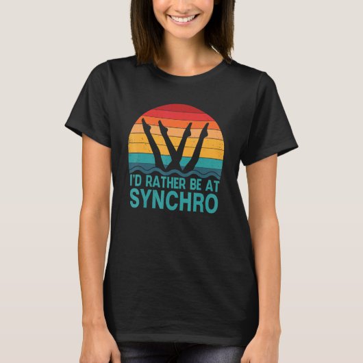 シンクロレトロシンクロナイズドスイム Tシャツ (正面)