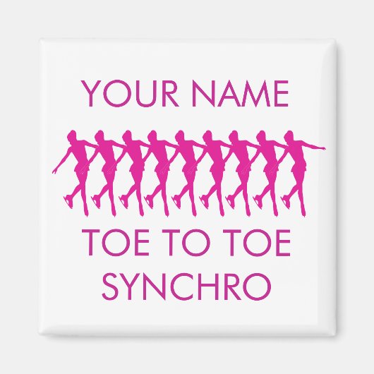 シンクロ姿スケートで滑る磁石 マグネット (正面)