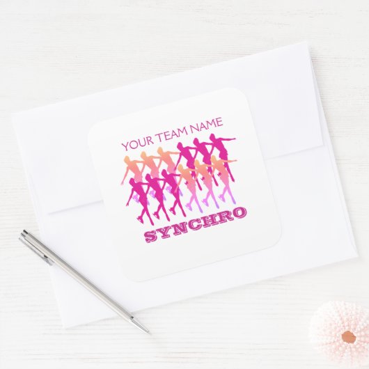 シンクロ姿スケートギフトウェア スクエアシール (封筒)