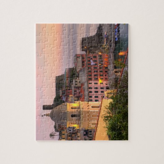 シンク州夕べの丘の中の町 ジグソーパズル (縦)