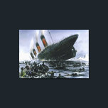 シンクRMSタイタニック キャンバスプリント<br><div class="desc">ドイツ人アーティストWilly Stewer絵を描による歴史的なタイタニックのキャンバスのプリント。</div>