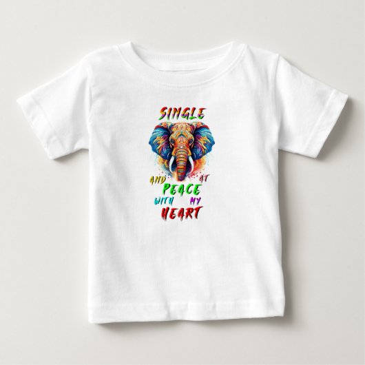 シングルで心から平穏に ベビーTシャツ (正面)