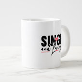 シングルで愛してる ジャンボコーヒーマグカップ (正面右)