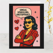 シングルで、輝かしく、止められない カード (黄色い花)