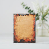 シングルエッジを使用した羊皮紙紙 ポストカード (スタンド正面)