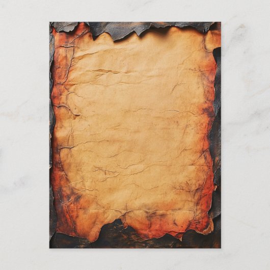 シングルエッジを使用した羊皮紙紙 ポストカード (正面)