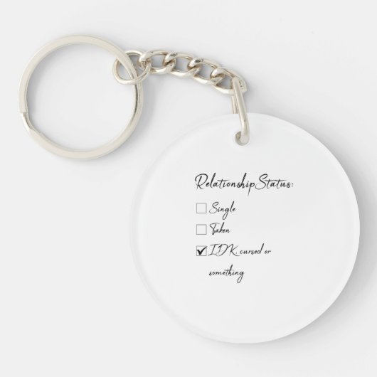 シングルスのバレンタイン状態 キーホルダー (正面)