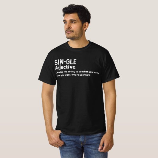 シングルス独身の認識度バレンタイン Tシャツ (正面フル)