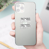 シングルパラディドルステッカー シール (スマートフォン)