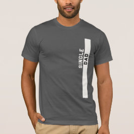 シングルファーザーのモダンな縦ライン Tシャツ