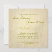 シングルホワイトローズのブーケ ウェディングスクエア招待状 招待状 (裏面)