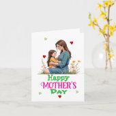 シングルマザーの母の日 カード (黄色い花)