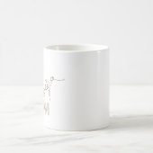 シングルラインアートで作る名入れママ用マグ コーヒーマグカップ (中央)