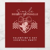 シングルレディ・トゥ・ミンゲル・キューピッド・レッド・バレンタインパーティー ワインラベル (シングルラベル)