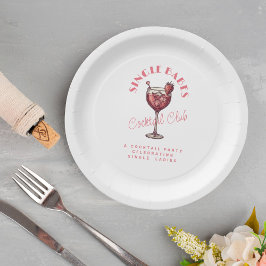 シングル女子のガレンタインズデーパーティー ホワイトカクテル ペーパープレート